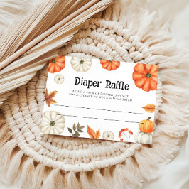 Pumpkin Diaper Raffle Baby-Duschkarte Mitteilungskarte