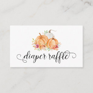 Pumpkin Diaper Raffle Baby-Duschkarten Begleitkarte