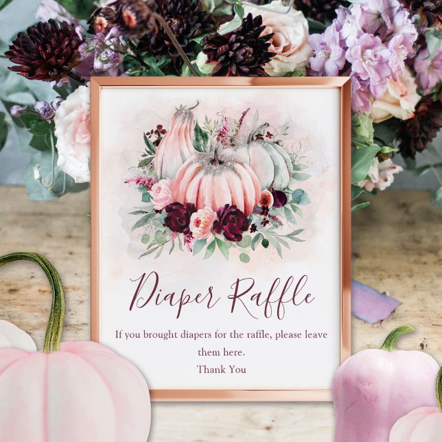 Pumpkin Diaper Raffle Baby Duschzeichen Poster (Von Creator hochgeladen)