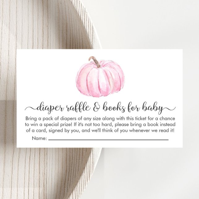 Pumpkin Diaper Raffle Books for Baby Girl Shooter Begleitkarte (Von Creator hochgeladen)