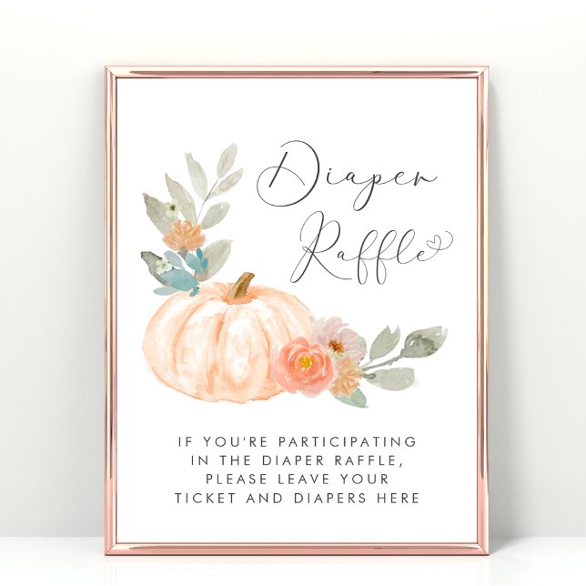 Pumpkin Diaper Raffle Orange Babydusche Poster (Von Creator hochgeladen)