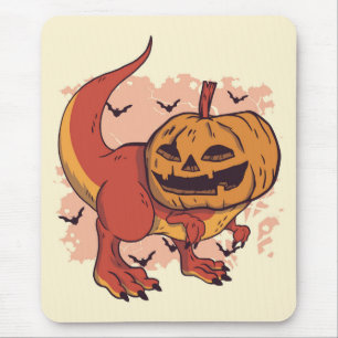 Pumpkin Dinosaur T-Rex Mousepad