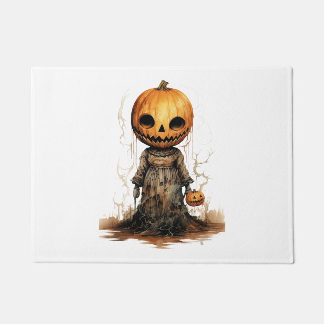 Pumpkin Doll Halloween Sticker Fußmatte (Vorderseite)