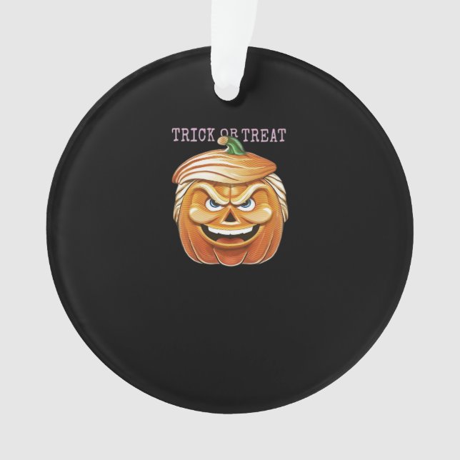 Pumpkin Donald, lustiges Halloween Beängstigender  Ornament (Vorderseite)
