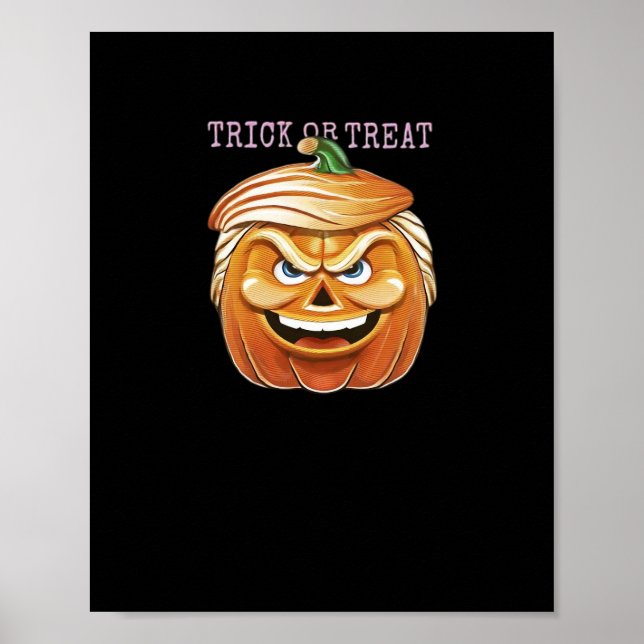 Pumpkin Donald, lustiges Halloween Beängstigender  Poster (Vorne)