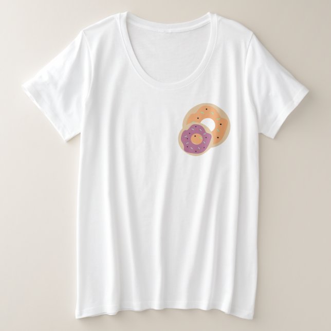 Pumpkin Donuts Sprinkles Mattiertes Kostüm Party Große Größe T-Shirt (Design vorne)