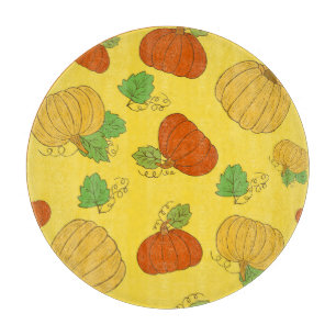 Pumpkin Doodle: Hand gezogen Nahtlos Schneidebrett