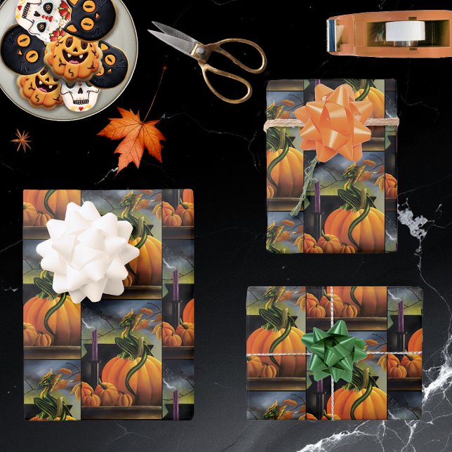 Pumpkin Dragon Cauldron Halloween Geschenkpapier Set (Von Creator hochgeladen)
