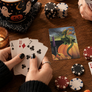 Pumpkin Dragon Cauldron Halloween Spielkarten