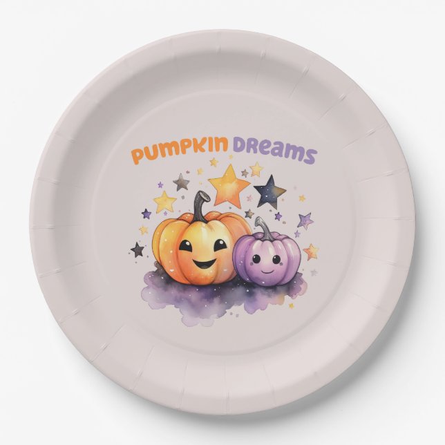 Pumpkin Dreams Pappteller (Vorderseite)