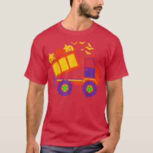 Pumpkin Dump Truck Lazy Halloween Kostüm Cooles Ba T-Shirt