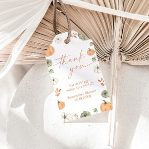 Pumpkin Dusche Gevor Tag, Fall Neutral Baby Dusche Geschenkanhänger