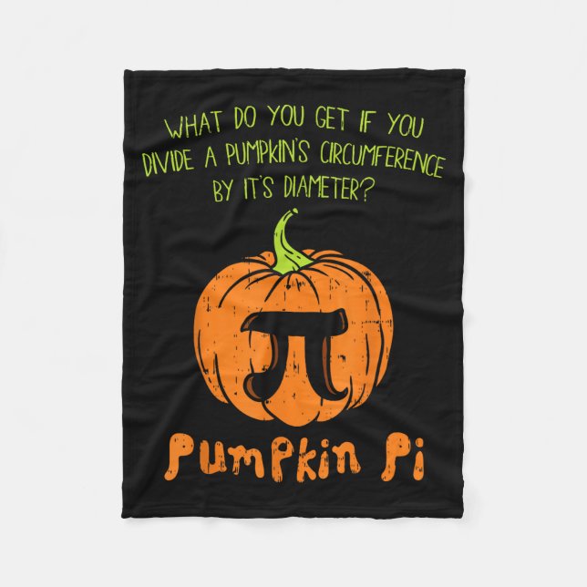 Pumpkin E Math Shirt Funny Halloween Thanksgiving  Fleecedecke (Vorderseite)