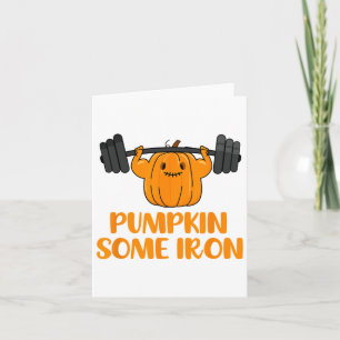 Pumpkin einige Eisen Spaß Halloween Gym Workout Li Karte