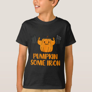Pumpkin einige Eisen Spaß Halloween Gym Workout Li T-Shirt