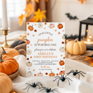 Pumpkin Einladung zum ersten Geburtstag