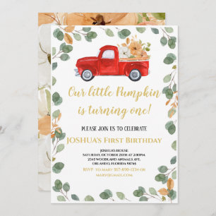 Pumpkin Einladung zum ersten Geburtstag