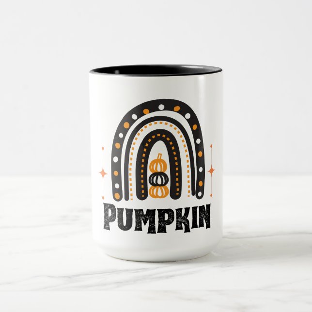 Pumpkin Elegant Black Rainbow Tasse (Zentrum)