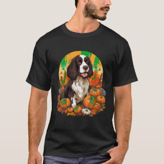 Pumpkin English Springer Spaniel Hund Halloween Th T-Shirt
