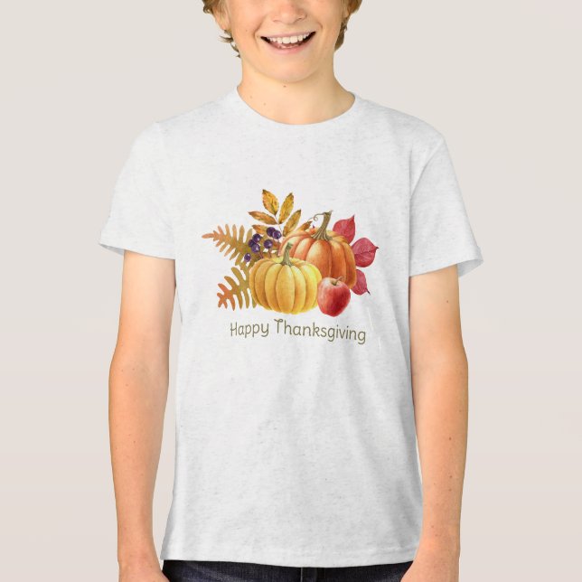 Pumpkin Erntedank Boys T - Shirt (Vorderseite)