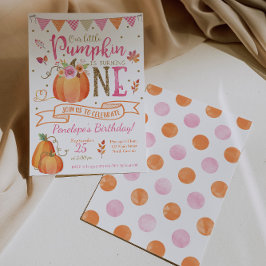 Pumpkin erste Geburtstagseinladung, Herbst Herbst Einladung