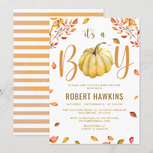 Pumpkin Es ist eine Baby-Dusche Einladung