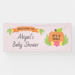 Pumpkin Es ist eine Mädchen-Babydusche Banner