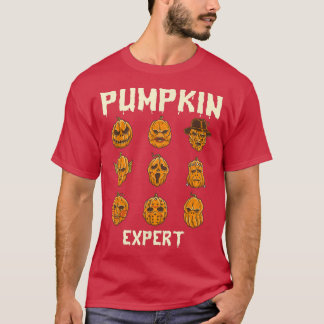 Pumpkin Expert Scary Movies Halloween T-Shirt