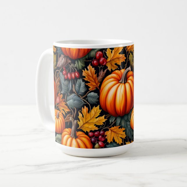 Pumpkin Extravagant Erntedank Kaffeetasse (Vorderseite Links)