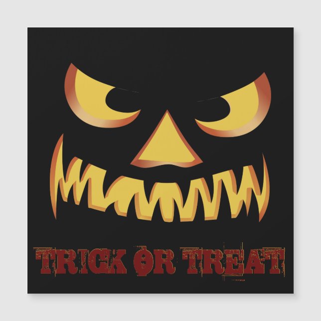 Pumpkin Face 2 Magnetkarte (Vorderseite)