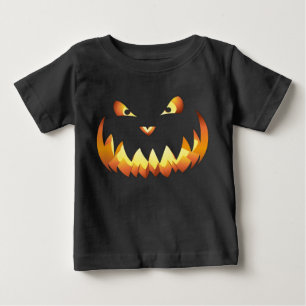Pumpkin Face 4 für Halloween Baby T-shirt