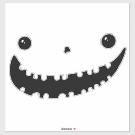 Pumpkin Face Carving Halloween Funny Smile Aufkleber