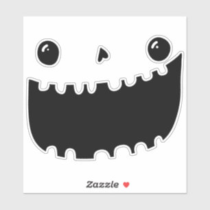 Pumpkin Face Carving Halloween Funny Smile Aufkleber