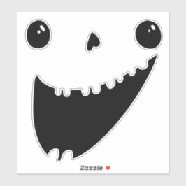 Pumpkin Face Carving Halloween Funny Smile Aufkleber