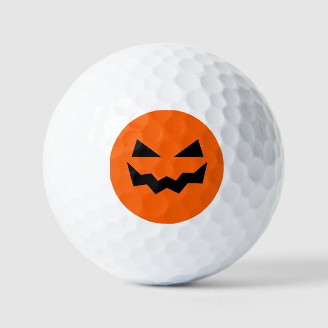 Pumpkin  Face Halloween Golfball (Vorderseite)