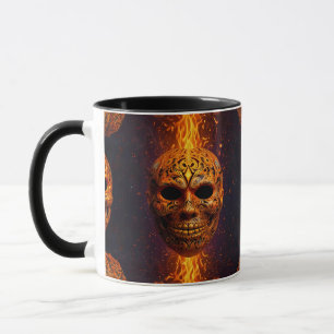 Pumpkin Face Horror Mask Tasse