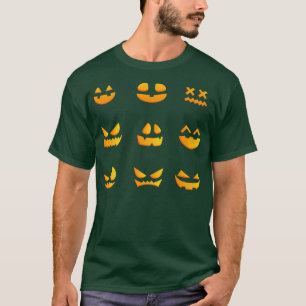 Pumpkin Face Lazy Halloween Kostüm Beängstigender T-Shirt