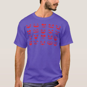 Pumpkin Face Lazy Halloween Kostüm Beängstigender T-Shirt