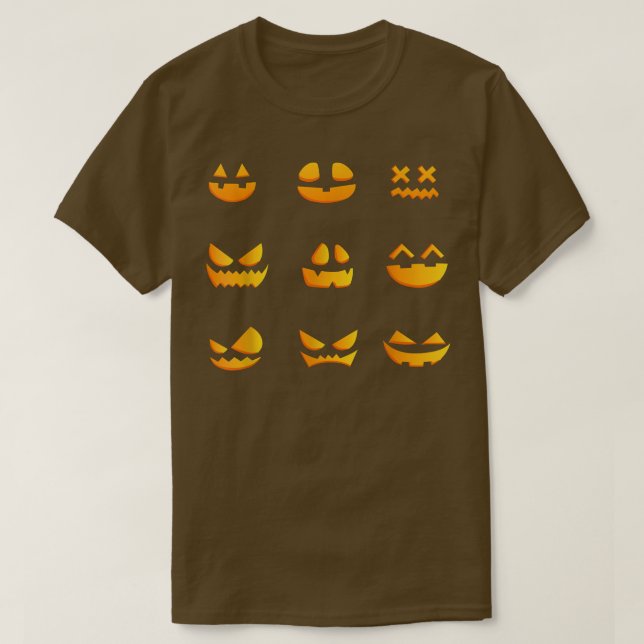 Pumpkin Face Lazy Halloween Kostüm Beängstigender  T-Shirt (Design vorne)