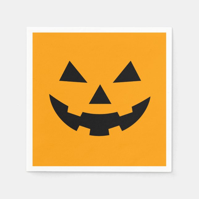 Pumpkin Face Party Napkins Serviette (Vorderseite)