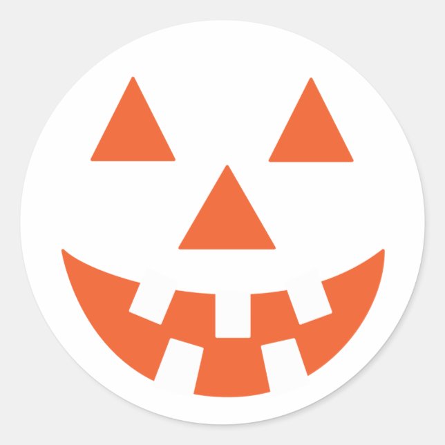 Pumpkin-Face-Sticker Runder Aufkleber (Vorderseite)