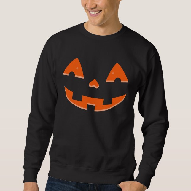 Pumpkin Face Sweatshirt (Vorderseite)