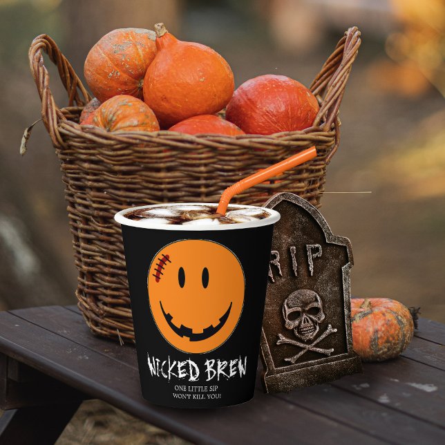 Pumpkin Face Wicked Brew ID224 Pappbecher (Von Creator hochgeladen)