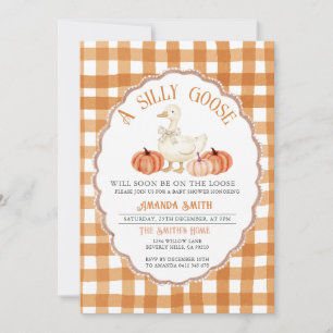 Pumpkin Fall Albern Gänsedusche Einladung