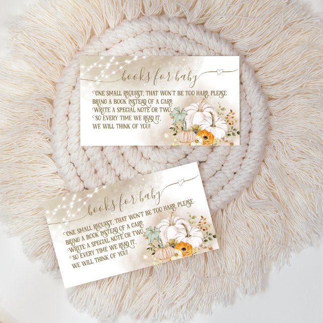 Pumpkin Fall Baby Duschbücher Anforderung Begleitkarte (Von Creator hochgeladen)