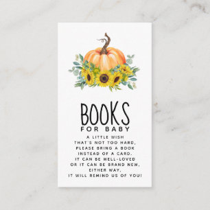 Pumpkin Fall Baby Duschbücher für Baby Begleitkarte