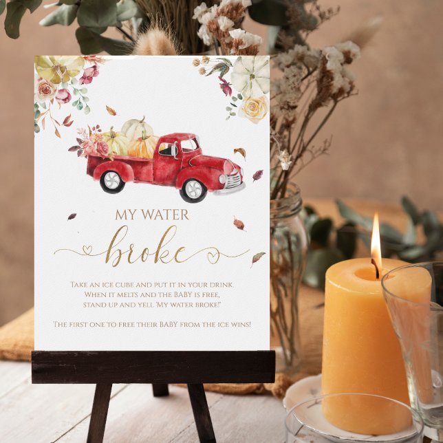 Pumpkin Fall Baby Dusche Mein Wasser Broke Spiel S Poster (Von Creator hochgeladen)