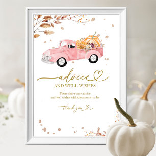 Pumpkin Fall Baby Duschhilfe & Wünsche Unterschrei Poster