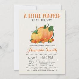 Pumpkin Fall Baby Shower Einladungskarte Einladung