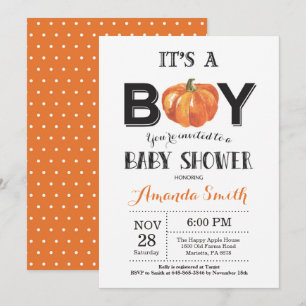 Pumpkin Fall Baby Shower Einladungskarte Einladung